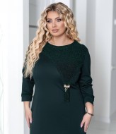 Комбинированное  платье AO-2537A650