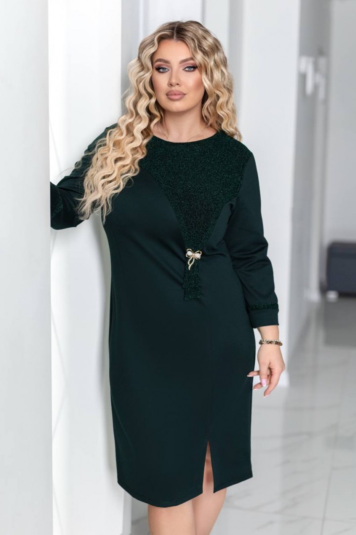 Комбинированное  платье AO-2537A650