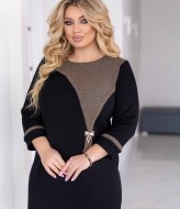 Комбинированное  платье AO-2537A650