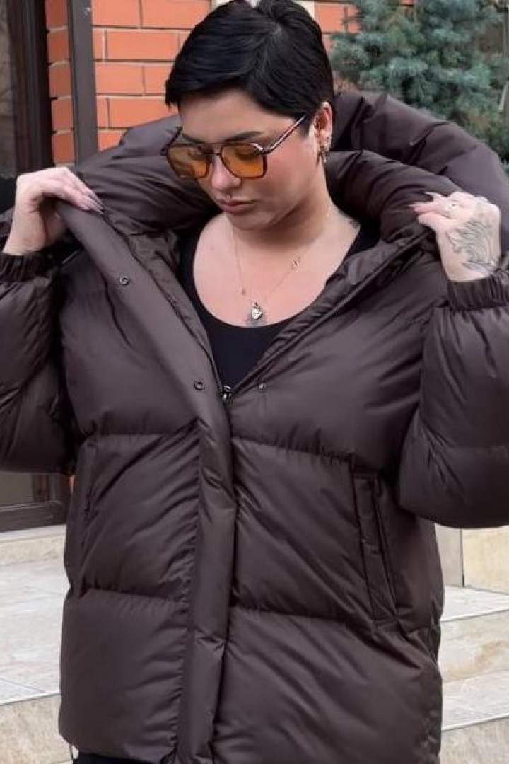 Теплая удлинённая куртка BAV-2552A1890