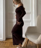 Платье  в пол с разрезом HOU-349A449