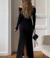 Платье  в пол с разрезом HOU-349A449