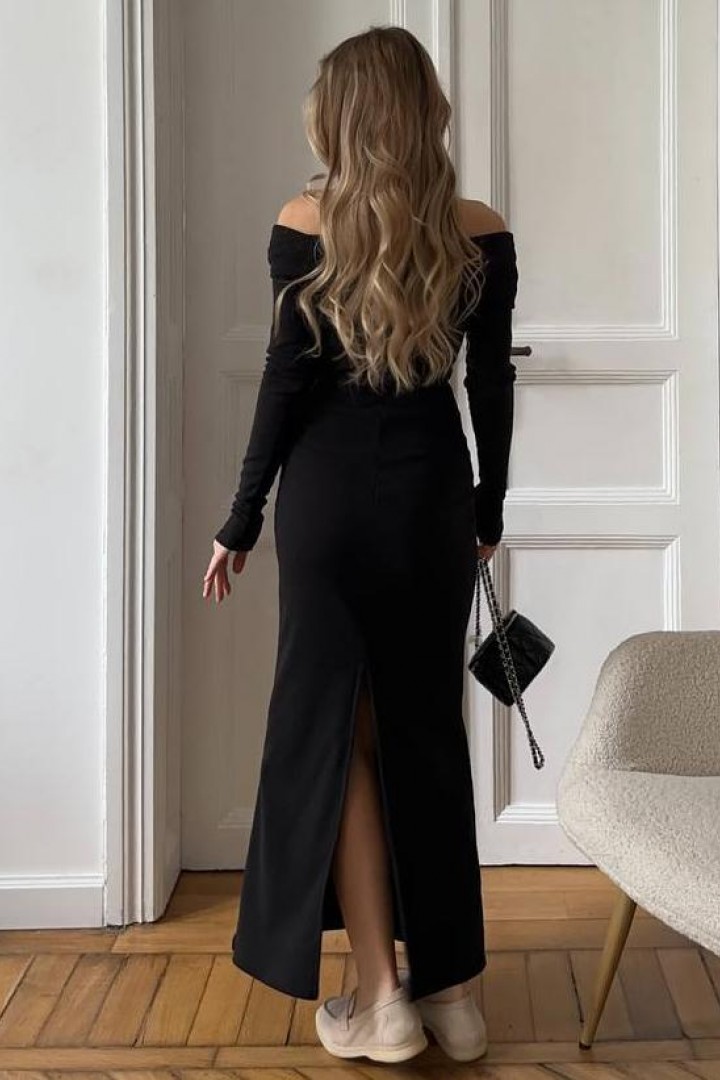 Платье  в пол с разрезом HOU-349A449