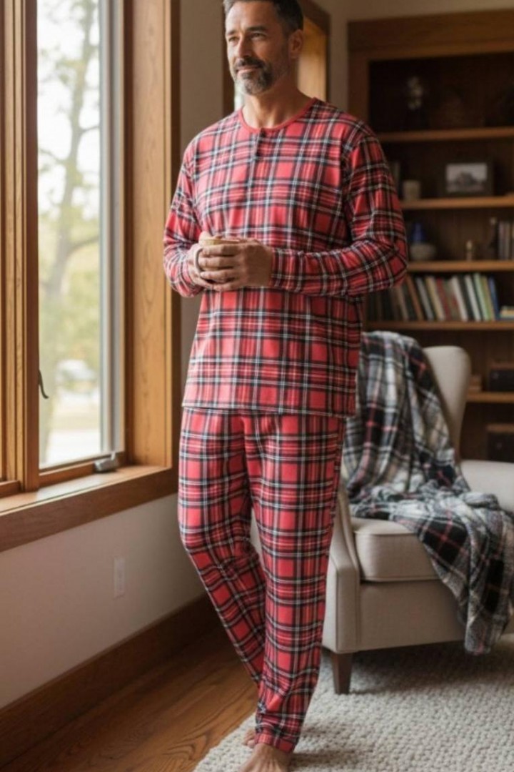 Мужская байковая пижама   JK-060A480