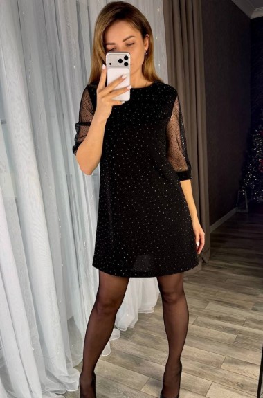 Платье с фатиновыми рукавами KG-491A420 Платье с фатиновыми рукавами KG-491A420