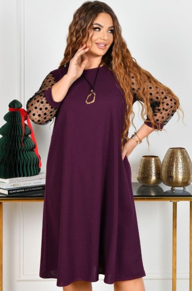 Платье с прозрачными рукавами ST-330A550