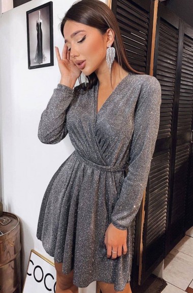 Серебристое платье   IPO-377A420