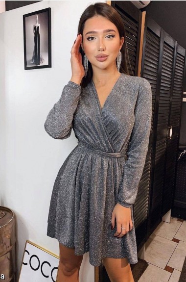 Серебристое платье   IPO-377A420