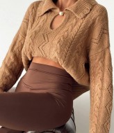 Свитер с воротником  AMU-3900A499