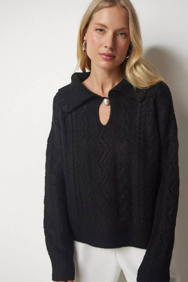 Свитер с воротником  AMU-3900A499