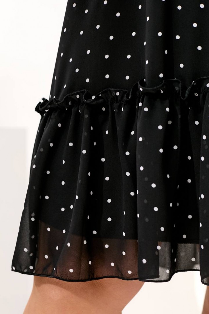 Шифоновое платье  в горошек AO-2505A550