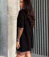 Черное нарядное платье  MIL-174A450