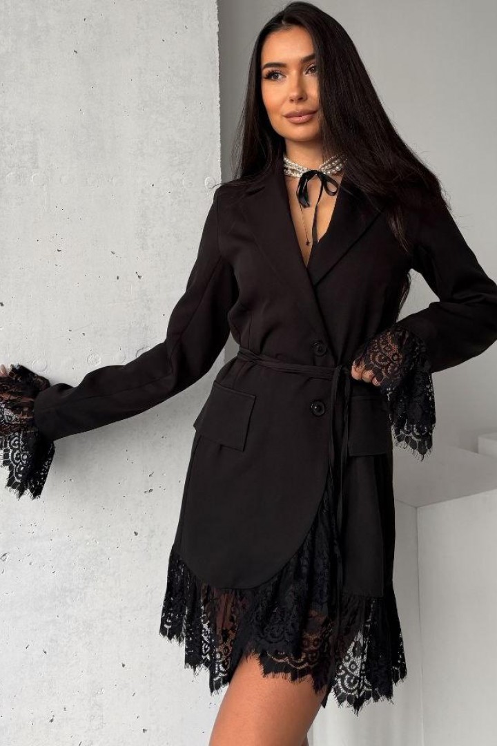 Сукня  піджак з мереживом MIL-175A700