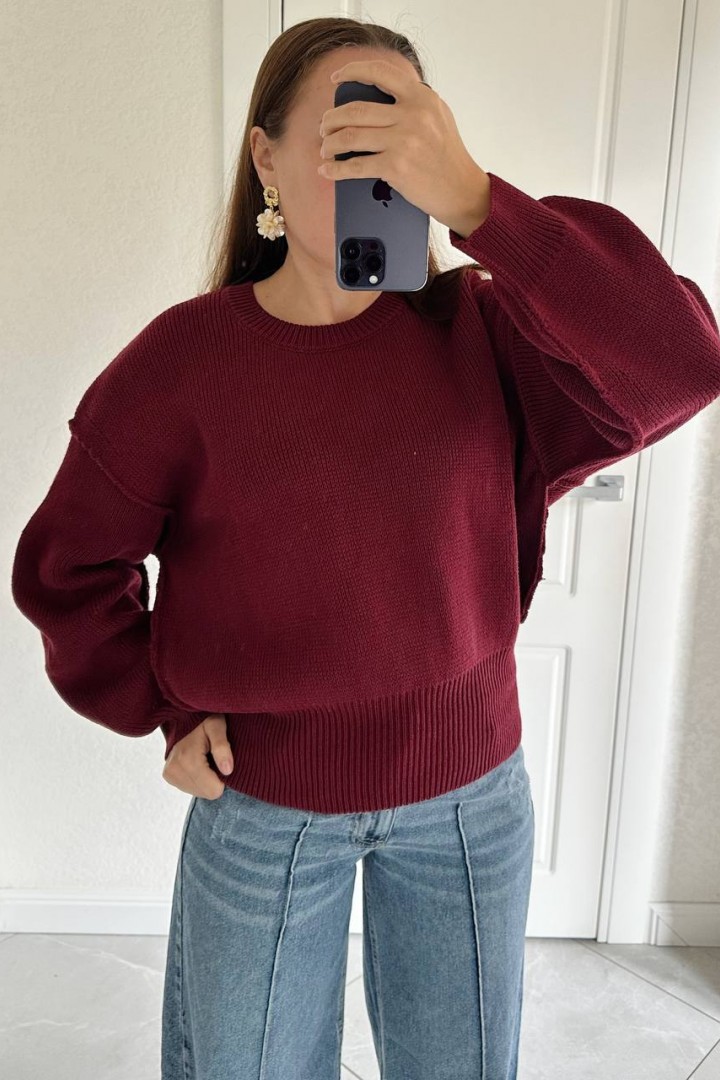 Вязаный джемпер женский   AMU-4920A650