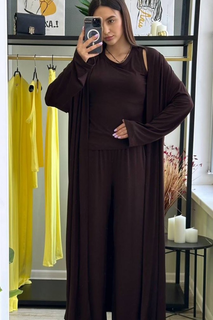 Костюм тройка кардиган, брюки и майка LOU-1526A880