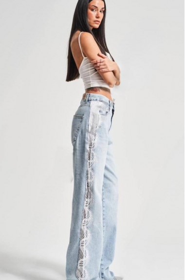 Джинси з мереживом AMU-3654A999 
