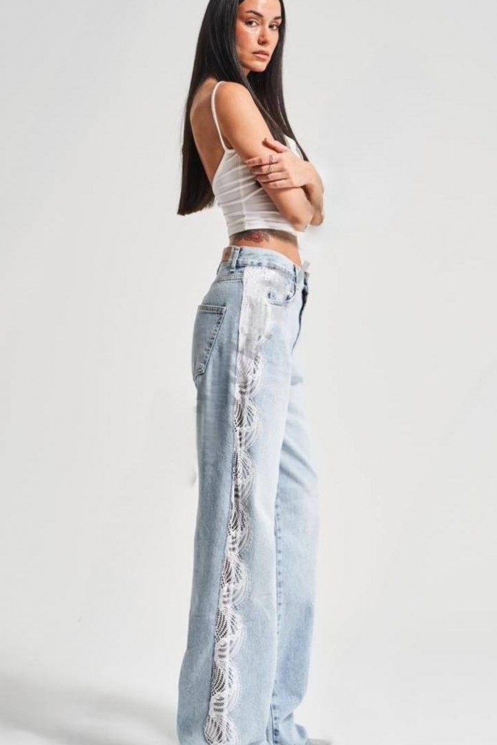 Джинси з мереживом AMU-3654A999 