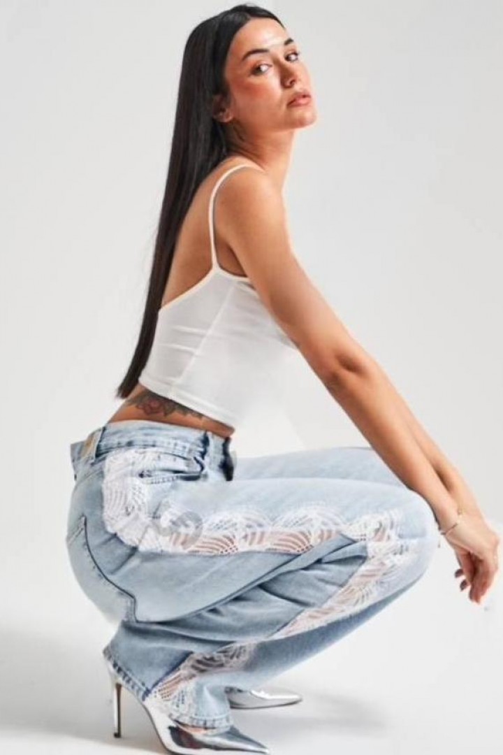 Джинси з мереживом AMU-3654A999 