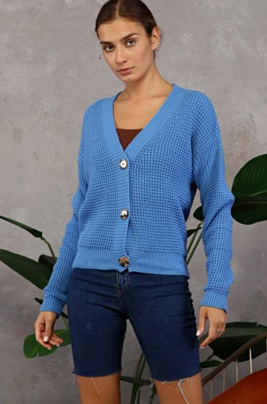 Кардиган женский вязаный на пуговицах  ZAB-009A365