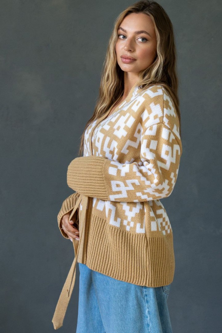 Кардиган с поясом ZAB-1111A625