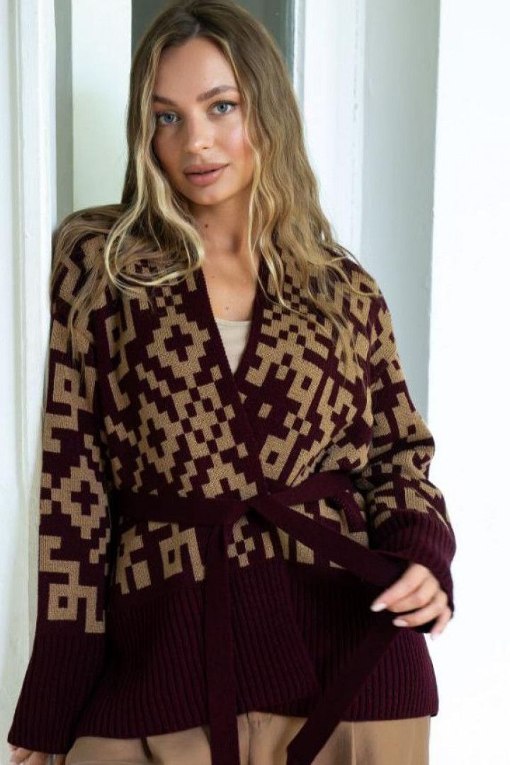 Кардиган с поясом ZAB-1111A625