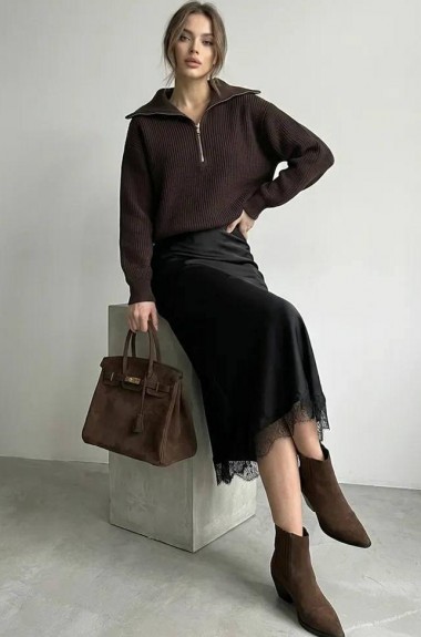 Юбка с кружевом  AMU-955A399