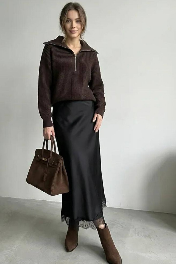 Юбка с кружевом  AMU-955A399