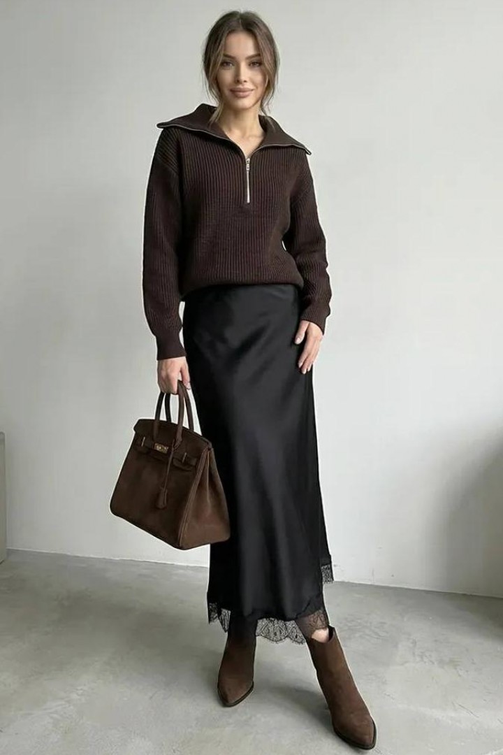 Юбка с кружевом  AMU-955A399