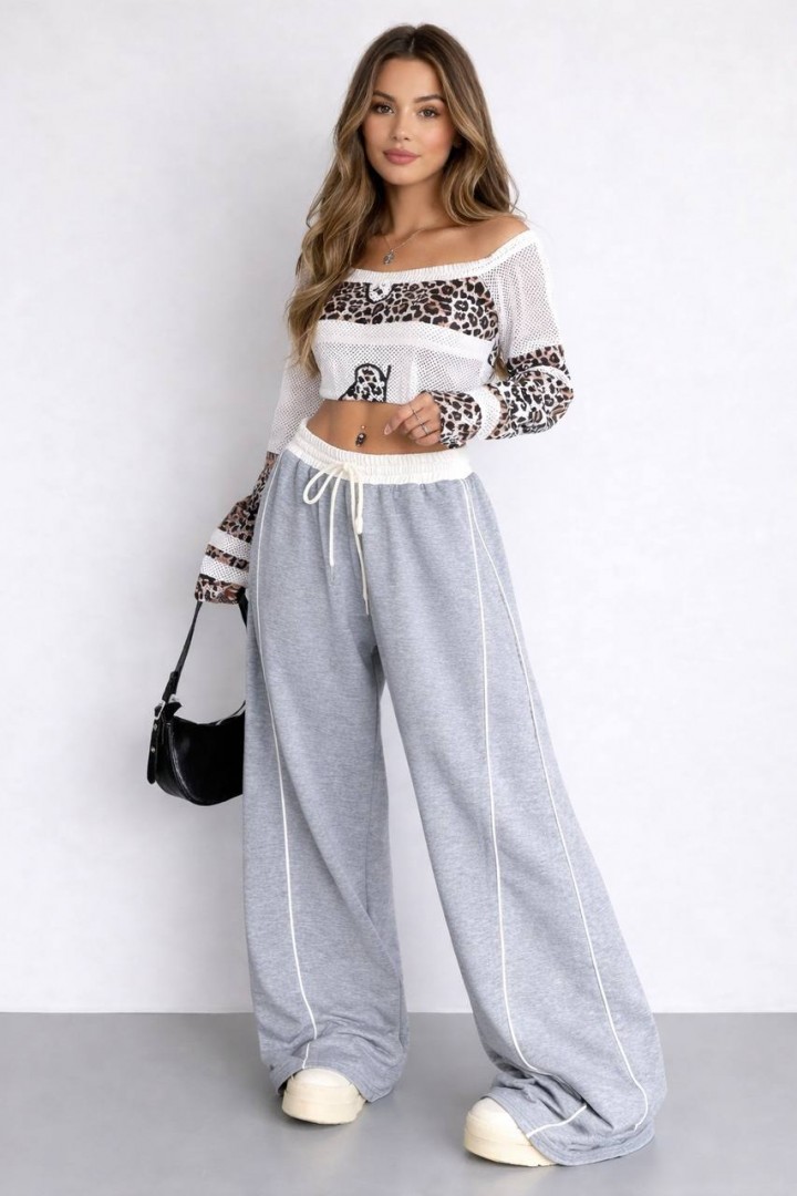 Штаны с широким поясом  JK-0048A499 