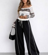 Штаны с широким поясом  JK-0048A499 