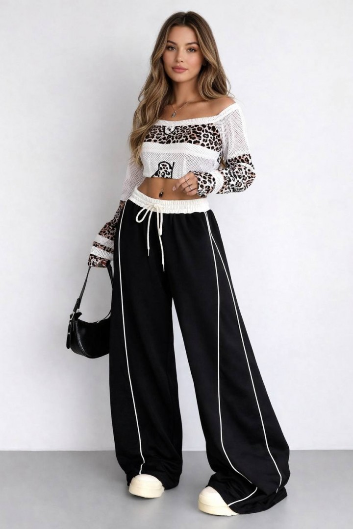 Штаны с широким поясом  JK-0048A499 