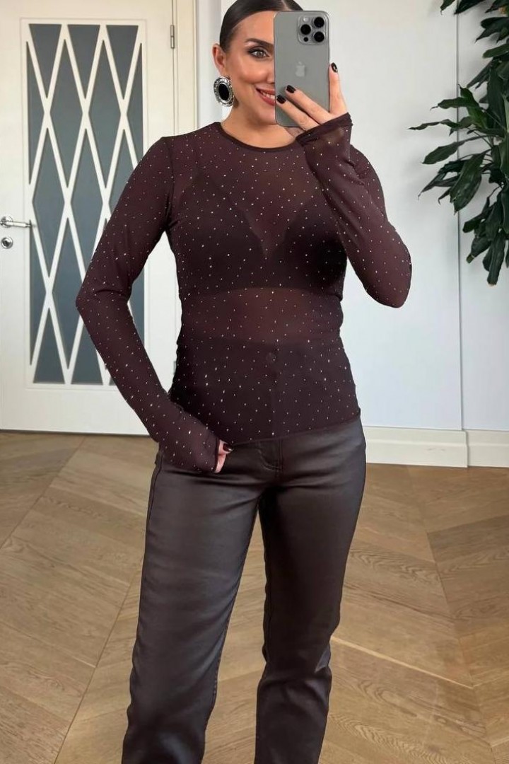 Прозорий  лонгслів  AMU-1484A399 