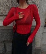 Прозорий  лонгслів  AMU-1484A399 