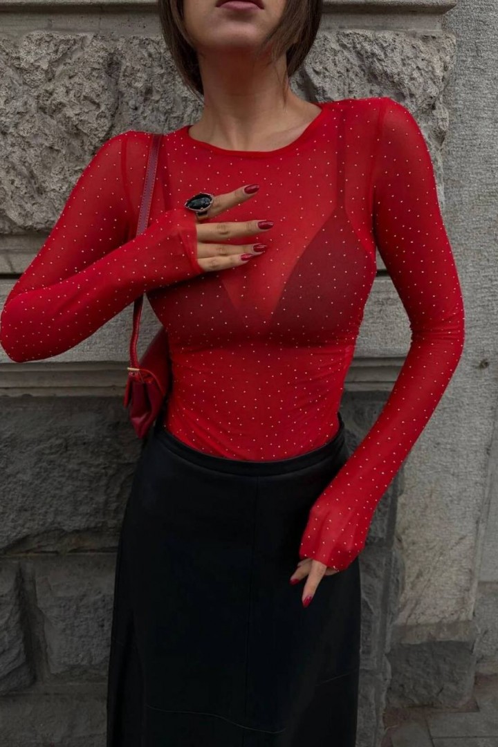 Прозорий  лонгслів  AMU-1484A399 