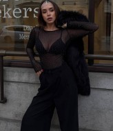 Прозорий  лонгслів  AMU-1484A399 