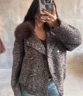 Короткий бомбер-куртка  AMU-1414A1050