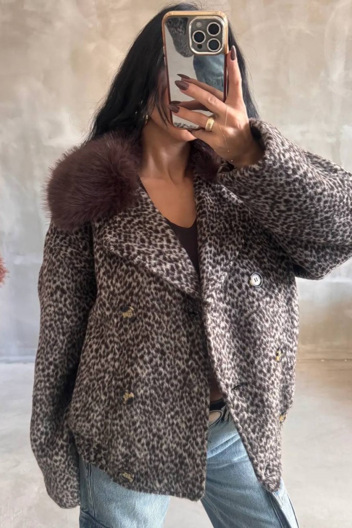 Короткий бомбер-куртка  AMU-1414A1050