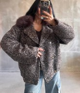 Короткий бомбер-куртка  AMU-1414A1050