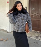 Короткий бомбер-куртка  AMU-1414A1050