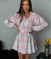 Платье  в клетку  JK-0129A350