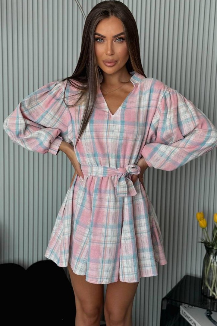 Платье  в клетку  JK-0129A350