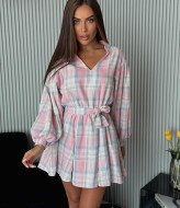 Платье  в клетку  JK-0129A350