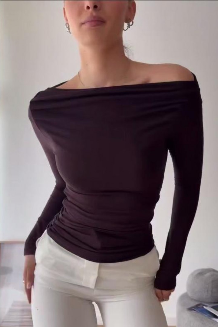 Лонг с вырезом лодочка HOU-414A299