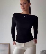 Лонг с вырезом лодочка HOU-414A299