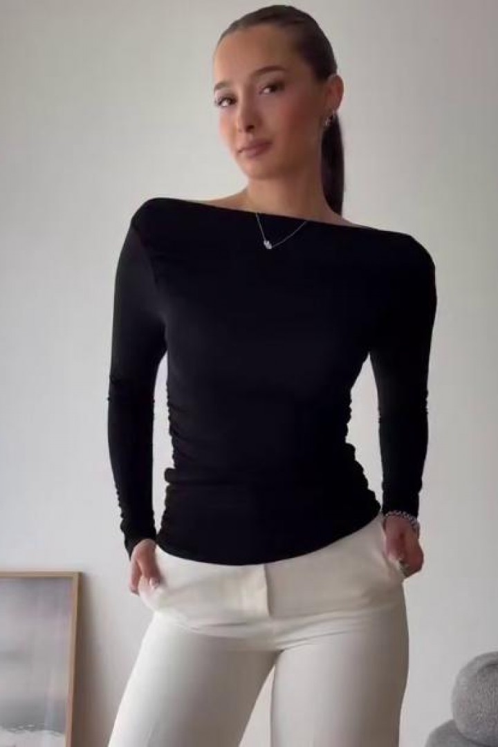 Лонг с вырезом лодочка HOU-414A299