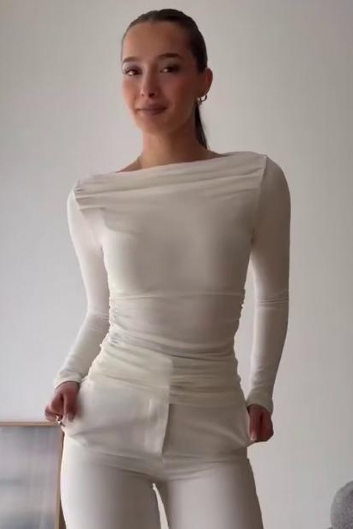 Лонг с вырезом лодочка HOU-414A299