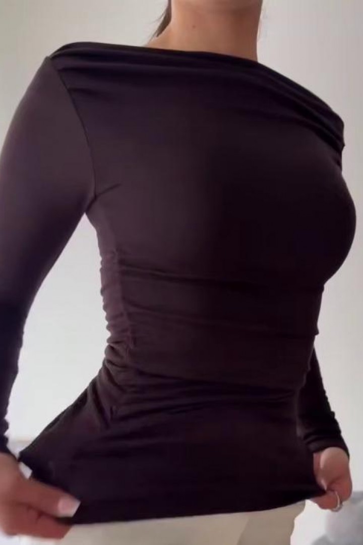 Лонг с вырезом лодочка HOU-414A299