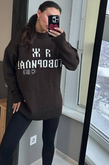 Удлиненный свитер MV-240126A950