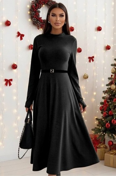 Трикотажное платье с юбкой клеш IO-693A500 Трикотажное платье с юбкой клеш IO-693A500