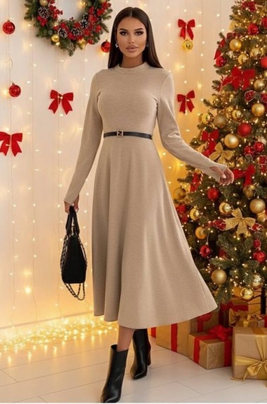 Трикотажное платье с юбкой клеш IO-693A500 Трикотажное платье с юбкой клеш IO-693A500